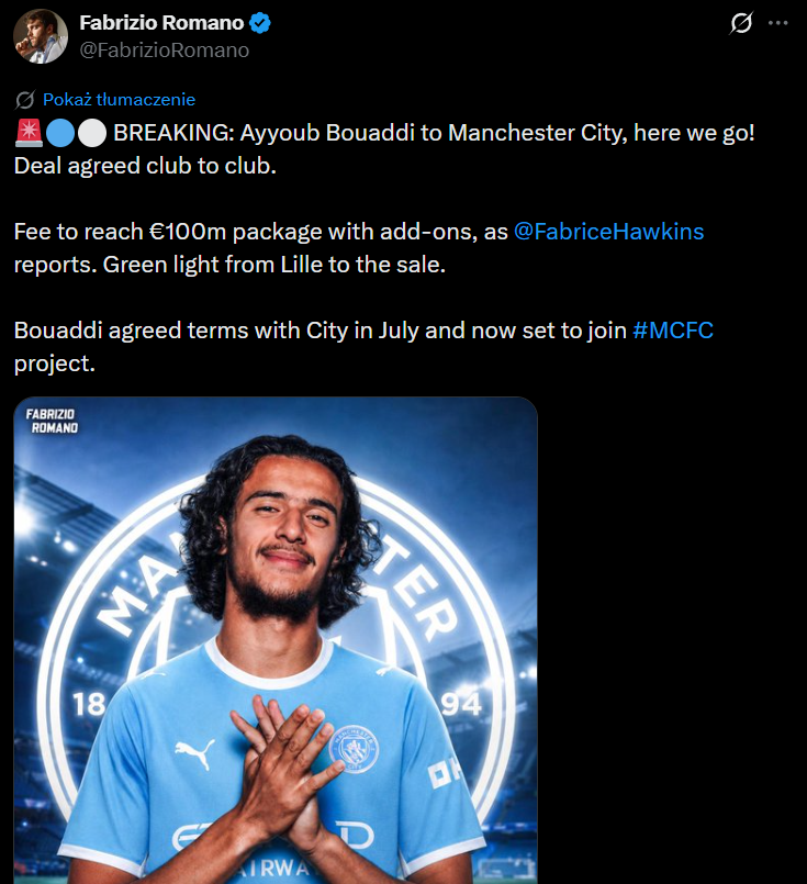 SZALONE HERE WE GO! Manchester City kupuje 18-LATKA za... 100 MLN EURO!